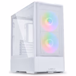 Lian Li Lancool 207, Midi Tower, PC, Blanc, ATX, micro ATX, Mini-ITX, Acier, Verre trempé, Jouer