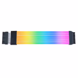 Lian Li Strimer Wireless, 24 pin, Noir, Transparent, Silicone, Élastomère thermoplastique (TPE), 0,26 m, 1 pièce(s)