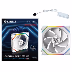 Lian Li UNI FAN SL Wireless 120 Reverse Blade, Ventilateur, 12 cm, Blanc