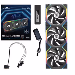 Lian Li UNI FAN SL Wireless 120, Ventilateur, 12 cm, Noir