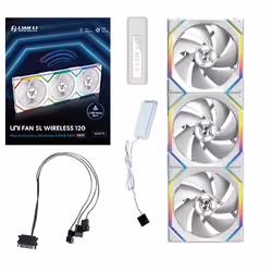 Lian Li UNI FAN SL Wireless 120, Ventilateur, 12 cm, Blanc