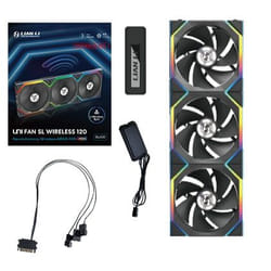 Lian Li UNI FAN SL Wireless 120 Reverse Blade Boitier PC Ventilateur 12 cm Noir 3 pièce(s)