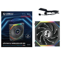 Lian Li UNI FAN SL Wireless LCD 120 Reverse Blade Boitier PC Ventilateur 12 cm Noir 1 pièce(s)