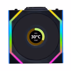 Lian Li UNI FAN SL Wireless LCD 120 Reverse Blade Boitier PC Ventilateur 12 cm Noir 1 pièce(s)