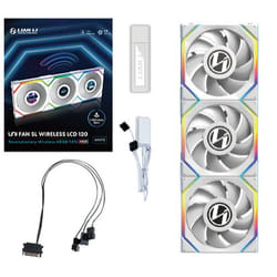 Lian Li UNI FAN SL Wireless LCD 120 Boitier PC Ventilateur 12 cm Blanc 3 pièce(s)
