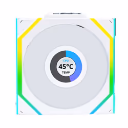 Lian Li UNI FAN SL Wireless LCD 120 Boitier PC Ventilateur 12 cm Blanc 3 pièce(s) - Vue supplémentaire 5