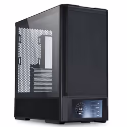 Lian Li LAN207DX, Midi Tower, PC, Noir, ATX, micro ATX, Mini-ITX, Acier, Verre trempé, 18 cm