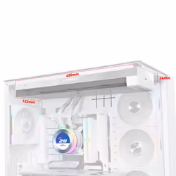 Lian Li GA II Hydroshift II LCD-C 360N Boitier PC Dissipateur thermique/Radiateur Blanc - Vue supplémentaire 3