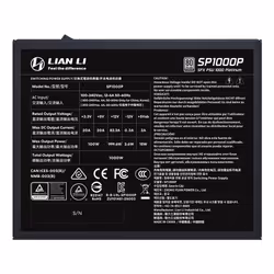 Lian Li SP1000P unité d'alimentation d'énergie 1000 W 24-pin ATX SFX Noir - Vue supplémentaire 7