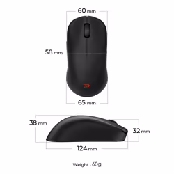 ZOWIE U2 souris Jouer Ambidextre RF sans fil Optique 3200 DPI - Vue supplémentaire 7