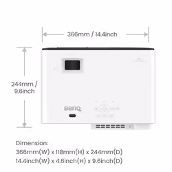BenQ X500i vidéo-projecteur Projecteur à focale courte 2200 ANSI lumens DLP 2160p (3840x2160) Noir, Blanc - Vue supplémentaire 8