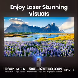 BenQ GV50 Projecteur DLP Full HD 1080p Laser 500 ANSI Lumens Android TV Blanc - Vue supplémentaire 12