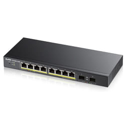 Zyxel GS1900-10HP Géré L2 Gigabit Ethernet (10/100/1000) Connexion Ethernet, supportant l'alimentation via ce port (PoE) 1U Noir