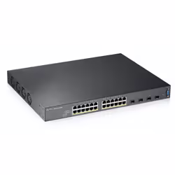 Zyxel XGS2210-28HP Géré L2 Gigabit Ethernet (10/100/1000) Connexion Ethernet, supportant l'alimentation via ce port (PoE) 1U Noir