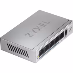 Zyxel GS1005HP Non-géré Gigabit Ethernet (10/100/1000) Connexion Ethernet, supportant l'alimentation via ce port (PoE) Argent