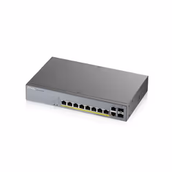 Zyxel GS1350-12HP Géré L2 Gigabit Ethernet (10/100/1000) Connexion Ethernet, supportant l'alimentation via ce port (PoE) Gris