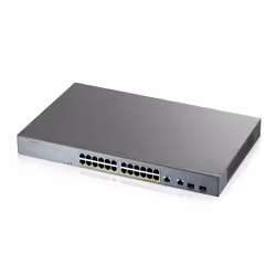 Zyxel GS1350-26HP Géré L2 Gigabit Ethernet (10/100/1000) Connexion Ethernet, supportant l'alimentation via ce port (PoE) Gris