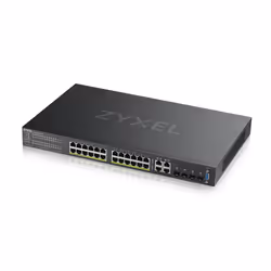 Zyxel GS2220-28HP-EU0101F commutateur réseau Géré L2 Gigabit Ethernet (10/100/1000) Connexion Ethernet, supportant l'alimentation via ce port (PoE) Noir - Vue supplémentaire 4
