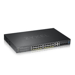 Zyxel GS2220-28HP Géré L2 Gigabit Ethernet (10/100/1000) Connexion Ethernet, supportant l'alimentation via ce port (PoE) Noir