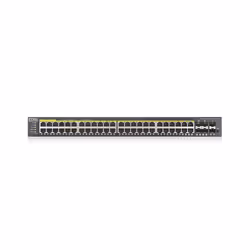 Zyxel GS2220-50HP-GB0101F commutateur réseau Géré L2 Gigabit Ethernet (10/100/1000) Connexion Ethernet, supportant l'alimentation via ce port (PoE) Noir