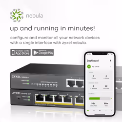 Zyxel GS1915-8EP Géré L2 Gigabit Ethernet (10/100/1000) Connexion Ethernet, supportant l'alimentation via ce port (PoE) Noir - Vue supplémentaire 4