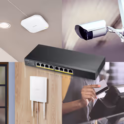 Zyxel GS1915-8EP Géré L2 Gigabit Ethernet (10/100/1000) Connexion Ethernet, supportant l'alimentation via ce port (PoE) Noir - Vue supplémentaire 7