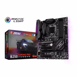 MSI B250 GAMING PRO CARBON, Intel, LGA 1151 (Emplacement H4), Intel® Celeron®, Intel® Pentium®, i3-6xxx, i3-7xxx, i5-6xxx, i5 ...