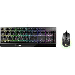 MSI Vigor GK30 COMBO (US) clavier Souris incluse Jouer USB QWERTY Anglais américain Noir