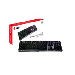 MSI Vigor GK50 Low Profile clavier USB QWERTY Anglais américain Noir, Métallique