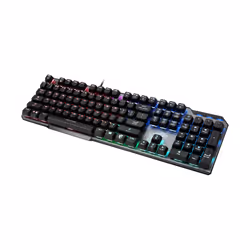 MSI VIGOR GK50 ELITE BOX WHITE clavier USB QWERTZ Allemand Noir, Métallique