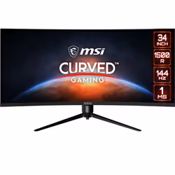 MSI Optix MAG342CQR, 86,4 cm (34"), 3440 x 1440 pixels, UltraWide Quad HD, LCD, 1 ms, Noir