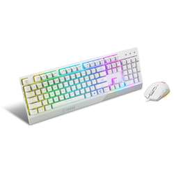 MSI Vigor GK30 Combo White clavier Souris incluse USB QWERTY Italien Blanc