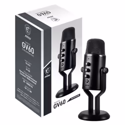 MSI IMMERSE GV60 STREAMING MIC, Microphone de console de jeu, 36 dB, 20 - 20000 Hz, 2,2 Ohm, 24 bit, 96 kHz