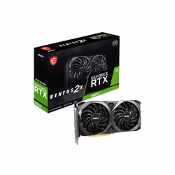 MSI VENTUS GeForce RTX 3050 2X 8G OC, GeForce RTX 3050, 8 Go, GDDR6, 128 bit, 7680 x 4320 pixels, PCI Express x8 4.0