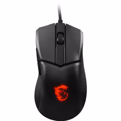 MSI CLUTCH GM31 LIGHTWEIGHT, Droitier, Optique, USB Type-A, 12000 DPI, 1 ms, Noir