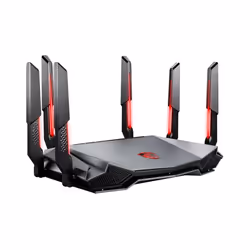 MSI RADIX AXE6600 WIFI 6E TRI-BAND routeur sans fil Gigabit Ethernet Bi-bande (2,4 GHz / 5 GHz) Noir, Rouge