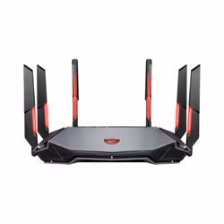 MSI RADIX AXE6600 WIFI 6E TRI-BAND routeur sans fil Gigabit Ethernet Bi-bande (2,4 GHz / 5 GHz) Noir, Rouge