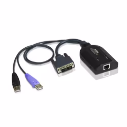 ATEN Adaptateur KVM de support virtuel DVI USB avec prise en charge des smart card, USB, USB, DVI-D, Noir, Violet, RJ-45, 1 x ...