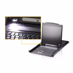 ATEN Commutateur KVM VGA LCD à un seul rail PS/2-USB 8 ports