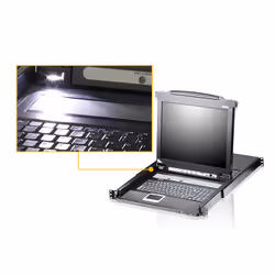 ATEN Commutateur KVM VGA LCD à un seul rail PS/2-USB 8 ports