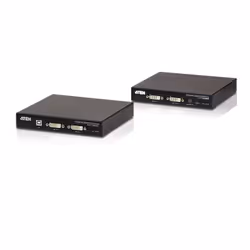 ATEN Système d'extension KVM USB DVI Dual View HDBaseT™ 2.0 (1920 x 1200 à 100 m), Émetteur et récepteur, Avec fil, 150 m, Ca ...