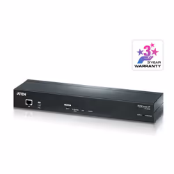 ATEN Accès partagé 1 local/distant, Commutateur KVM VGA à un port sur IP avec unité PDU commutée à une prise (1920 x 1200), 1 ...