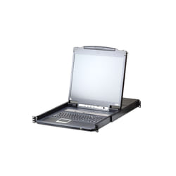 ATEN Commutateur KVM VGA LCD à un seul rail 16 ports PS/2-USB sur IP accès de partage 1 local/distant