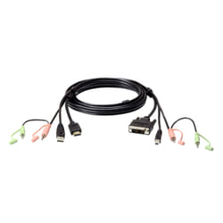 ATEN Câble KVM USB HDMI à DVI-D 1,8 m avec audio