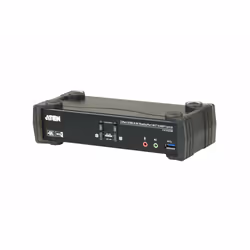 ATEN Commutateur KVMP™ MST DisplayPort 4K 2 ports USB 3.0 (câbles inclus), 4096 x 2160 pixels, 4K Ultra HD, 4,09 W, Noir