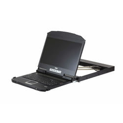 ATEN Console LCD à écran large à deux rails de très faible profondeur (USB, HDMI / DVI / VGA)