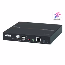 ATEN Station console KVM HDMI sur IP, 1920 x 1200 pixels, Ethernet/LAN, Full HD+, Grille de montage, 4,66 W, Noir