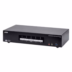 ATEN Commutateur KVMP™ trois affichages DisplayPort 4K 4 ports USB 3.0, 4096 x 2160 pixels, 4K Ultra HD, 15,49 W, Noir