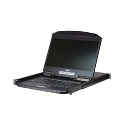 ATEN Commutateur KVM VGA grand écran LCD à un seul rail PS/2-USB 8 ports