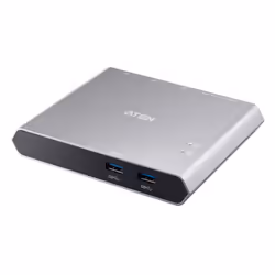 ATEN Commutateur de station d'accueil 2 ports USB-C Gen 1 avec transfert de l’alimentation, 3840 x 2160 pixels, 4K Ultra HD, ...